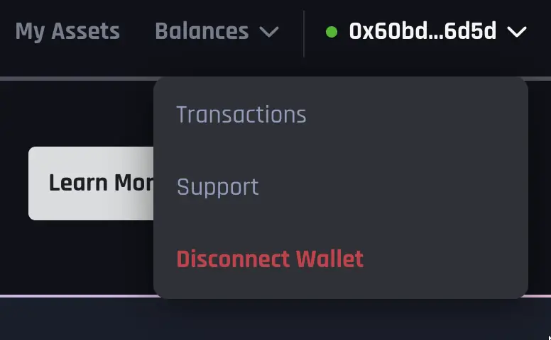 Disconnect Wallet